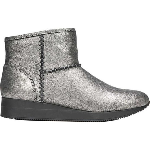 pewter metallic booties