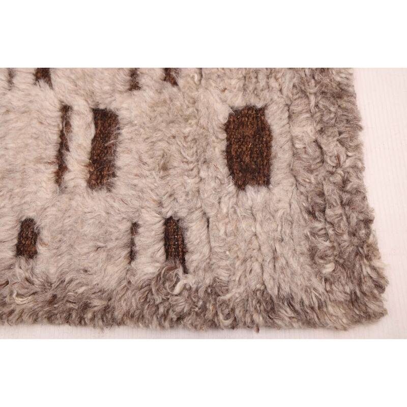 ECARPETGALLERY Hand-knotted Tangier Light Grey Wool Rug - 5'1 x 7'9