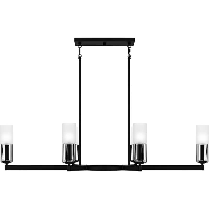 Cruz 6-Light Matte Black Linear Chandelier