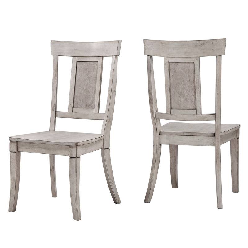 Eleanor Panel Back Wood Dining Chair (Set of 2) by iNSPIRE Q Classic - Antique White