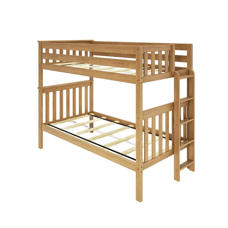 Max and Lily Twin over Twin Bunk Bed with Ladder on End