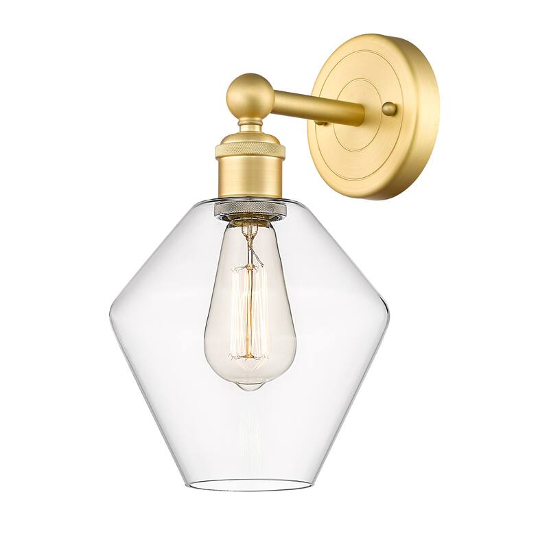 Innovations Lighting 616-1W-14-8 Cindyrella Sconce Cindyrella 14" Tall - Satin Gold / Clear