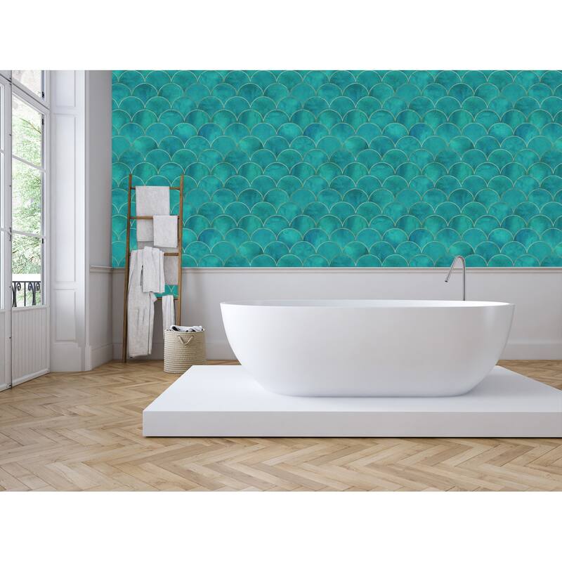 Ocean Waves Removable Wallpaper - 10'ft H x 24''inch W