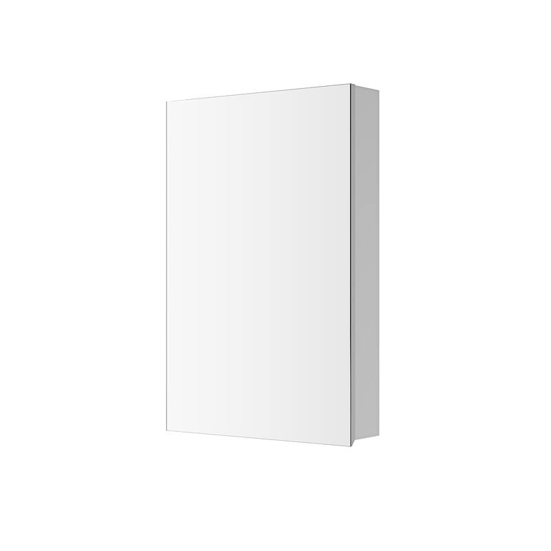 Wall Mounted Bathroom Medicine Cabinet with HD Mirror, Recessed or Surface Mount, Storage for Cosmetics & Personal Care