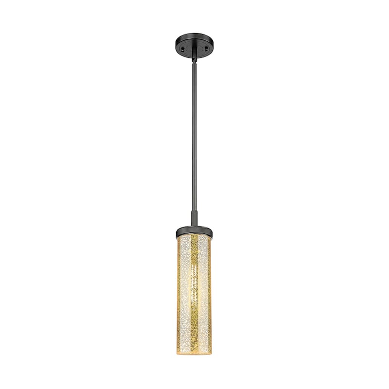 Innovations Lighting 471-1S-16-5 Lincoln Pendant Lincoln 5" Wide Mini - Matte Black / Mercury