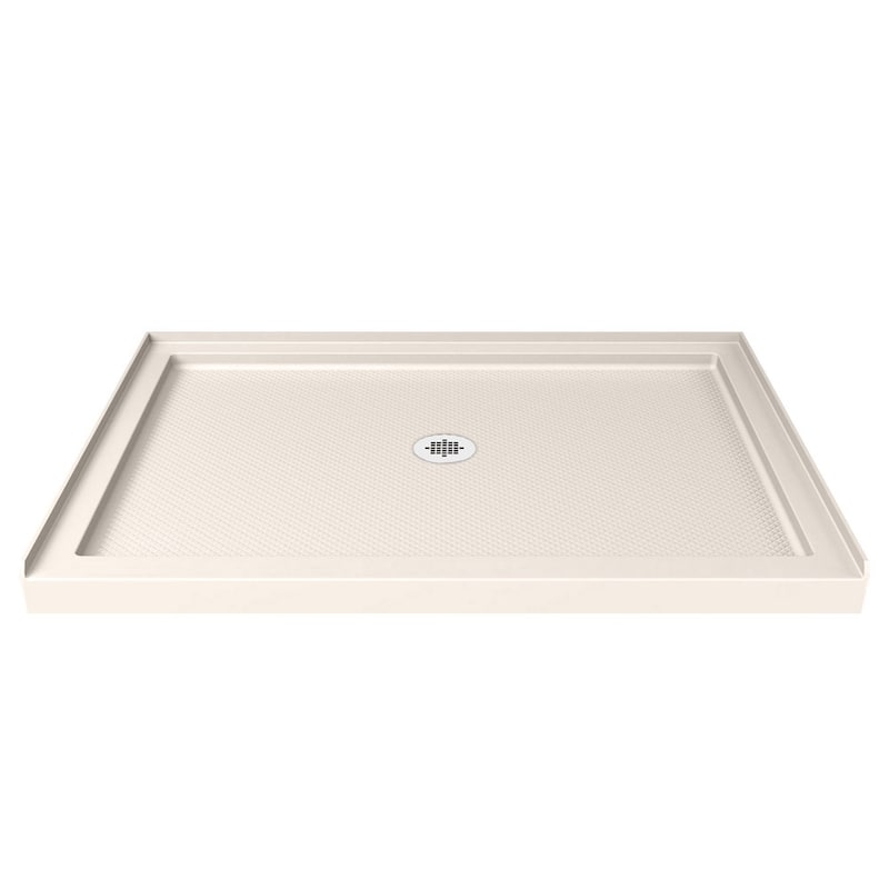 DreamLine SlimLine 36 in. D x 48 in. W x 2 3/4 in. H Single Threshold Shower Base - 36" x 48" - Biscuit Base