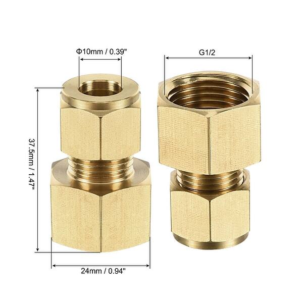 Compression Tube Fitting Female Threads Tubes Straight Coupling Adapter ...