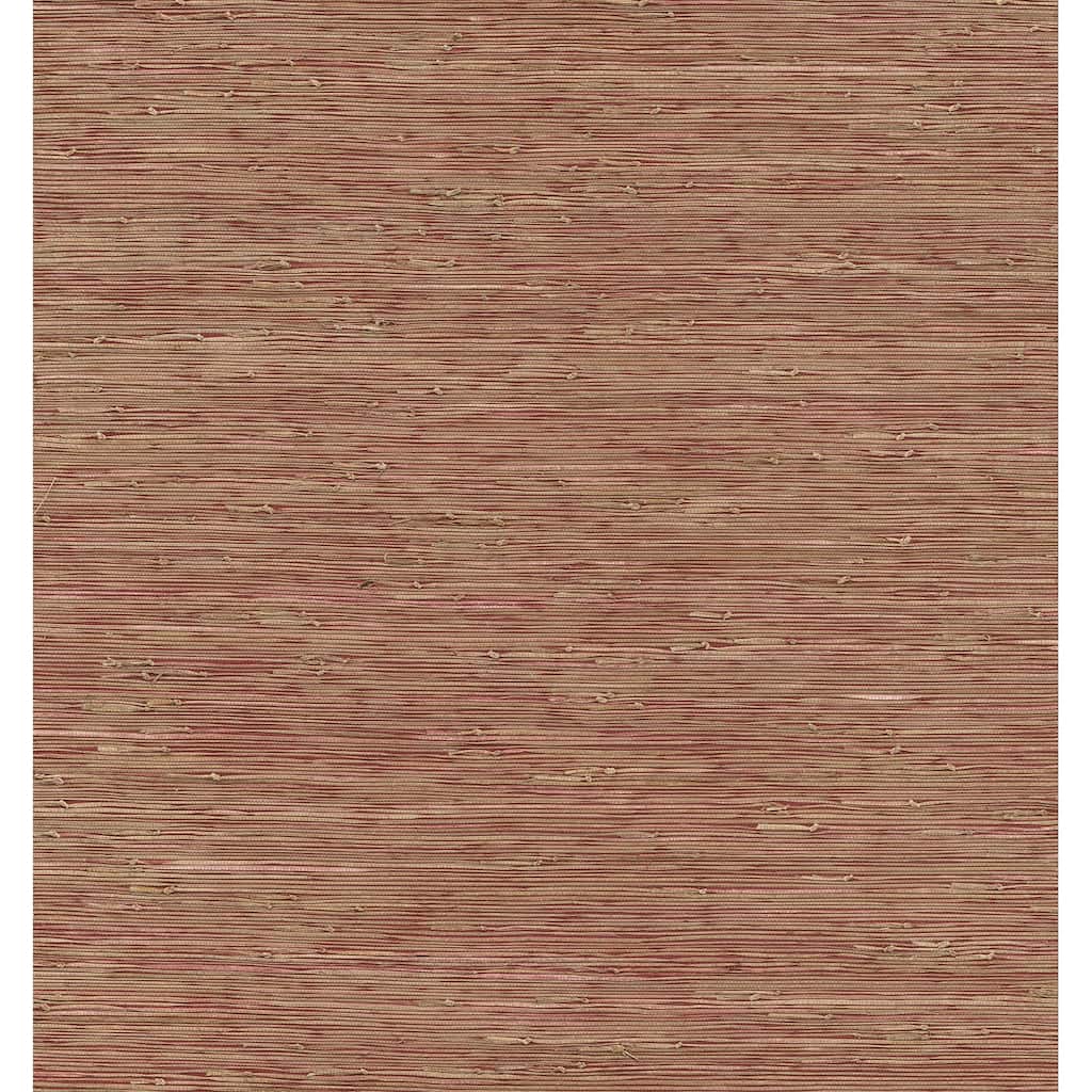A-Street Prints Shuang Raspberry Handmade Grasscloth Wallpaper