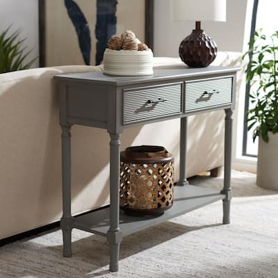 SAFAVIEH Ryder 2-Drawer Console Table - 35.5" W x 13" L x 29.5" H