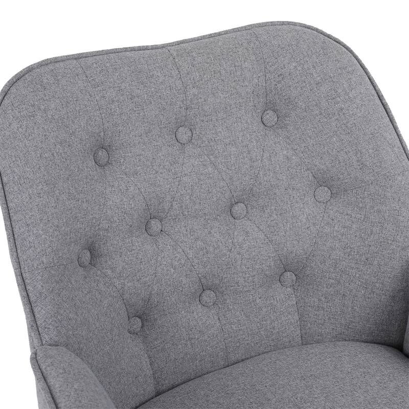 Modern Mid Century Chair Linen Sherpa Armchair