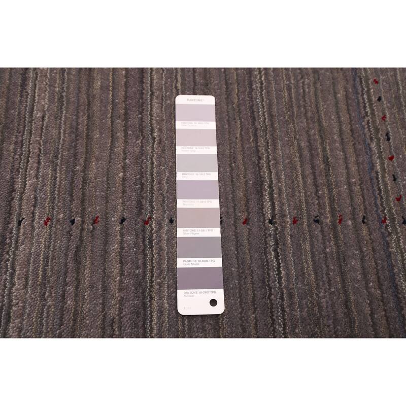 ECARPETGALLERY Hand Loomed Kashkuli Gabbeh Grey Wool Rug - 4'9 x 6'11