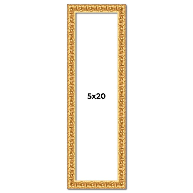 5x20 In Frame Gold Real Wood Picture Frame