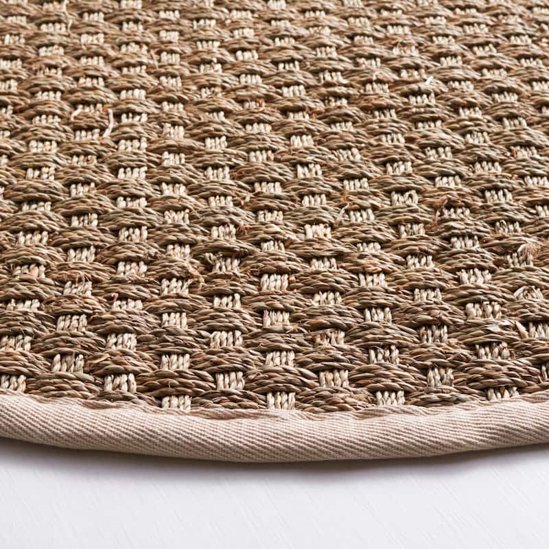 SAFAVIEH Natural Fiber Marina Basketweave Seagrass Rug