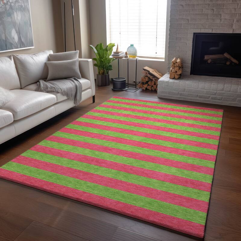 Premium Washable Super Soft Cabana Stripe Mayfield Rug