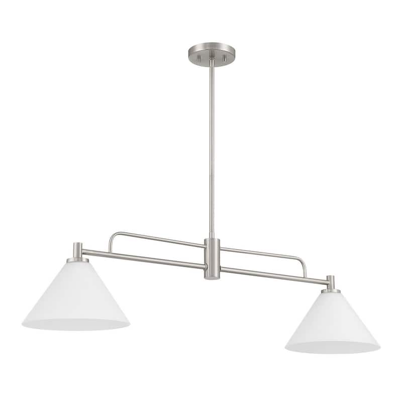 2-Light Chandelier By Trade Winds - Brushed Nickel
