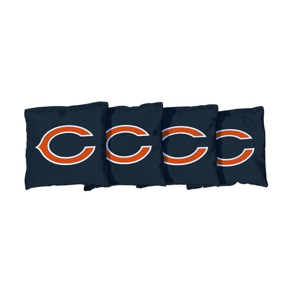 slide 2 of 3, Chicago Bears NFL Football Blue Cornhole Bags All-Weather Resin Filled