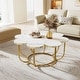 preview thumbnail 7 of 8, 39.37-inch Modern Flower-Shaped Coffee Accent Table for Living Room