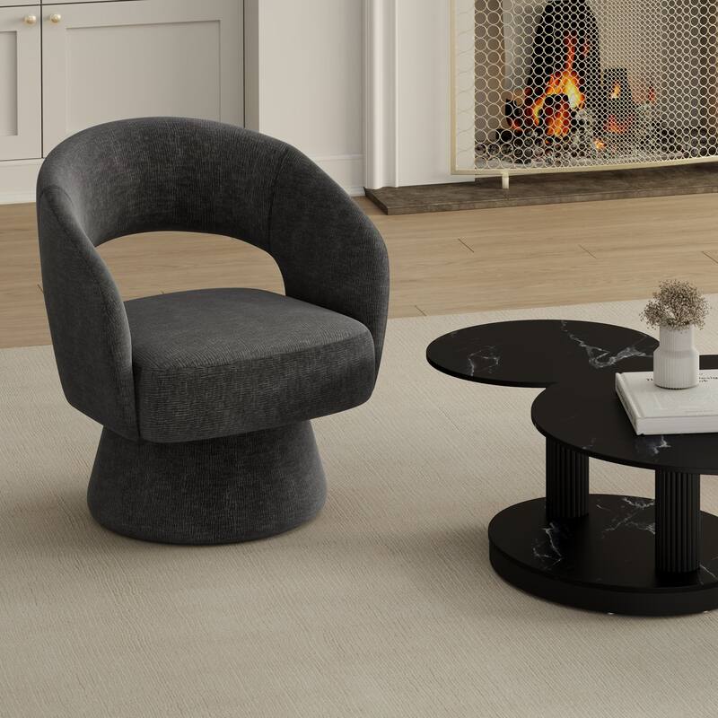 Modern Fabric Swivel Accent Chair