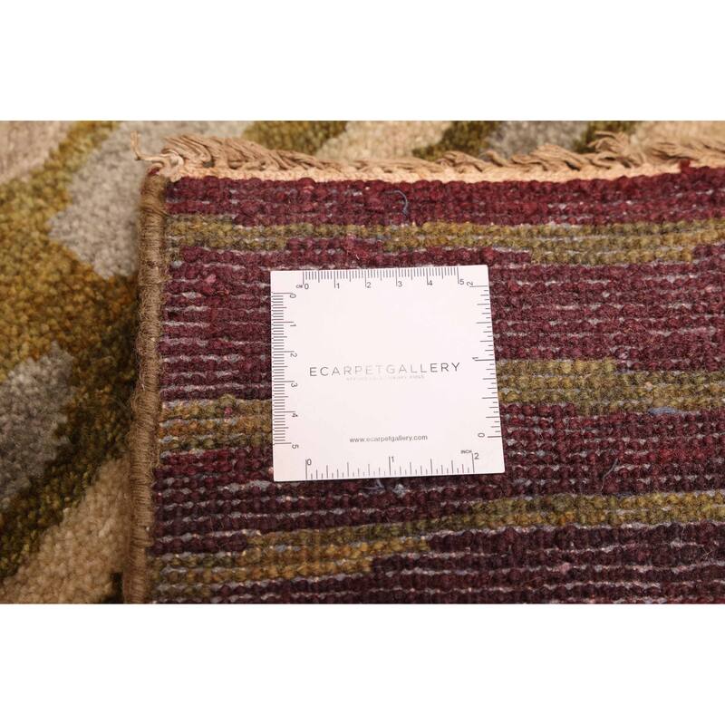 ECARPETGALLERY Hand-knotted Peshawar Ziegler Dark Copper, Light Grey Wool Rug - 5'0 x 7'11