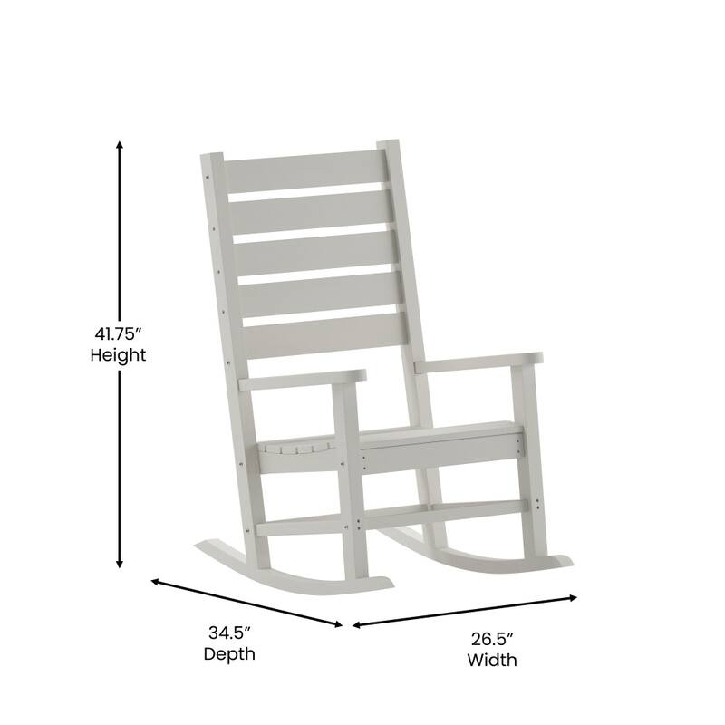 Classic Outdoor All-Weather HDPE Rocking Chair