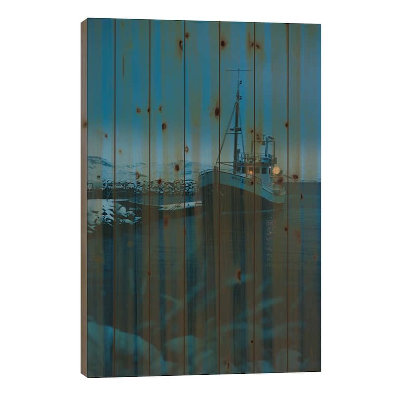Dalvik, Iceland Print On Wood by Sebastian Scheichl - Multi-Color - 26x18x1.5