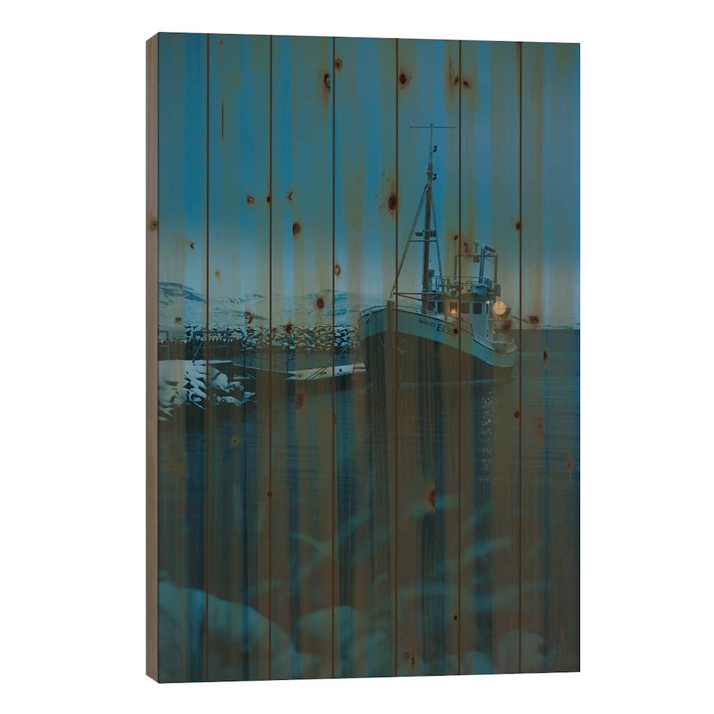 Dalvik, Iceland Print On Wood by Sebastian Scheichl - Multi-Color