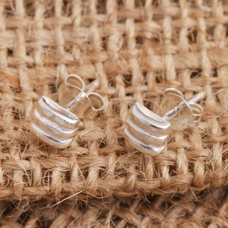 Novica Handmade Navigate Sterling Silver Stud Earrings