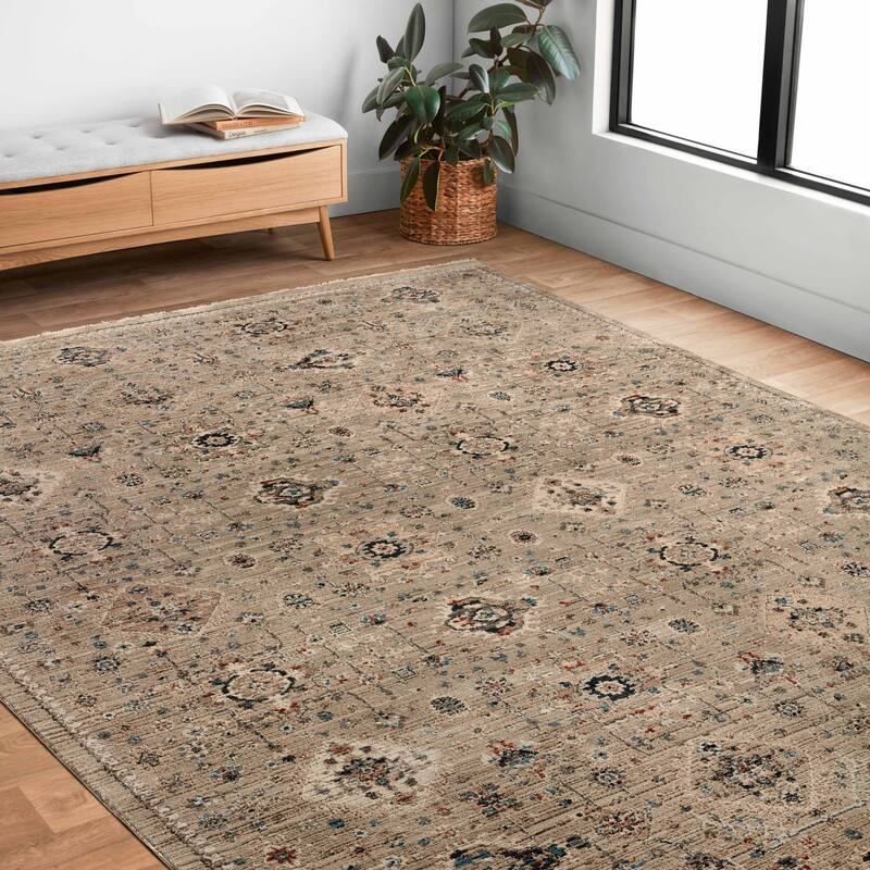 Alexander Home Reese Persian Transitional Area Rug - 11'-6" x 15'-7" - Dove / Multi - Runner/Rectangle
