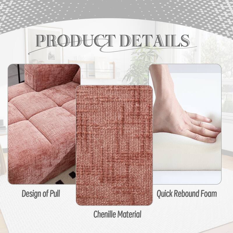 Chenille Fabric Modular L Shaped Sectional Sofa,Free Combination
