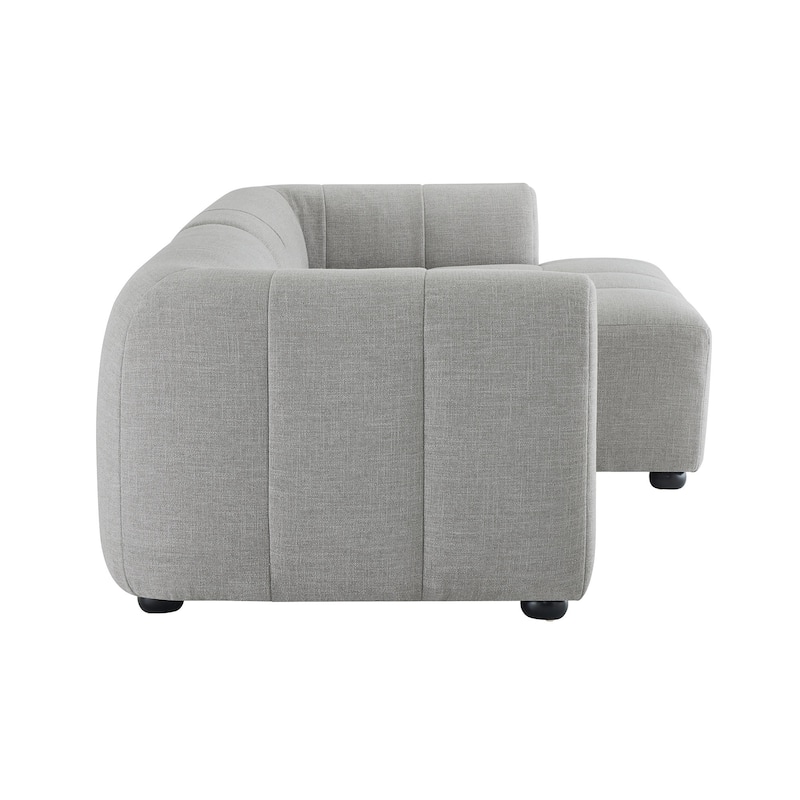 Liana Right-Facing Upholstered Fabric Modular Sofa with Chaise