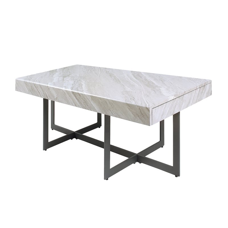 Granala Contemporary Steel 2-Piece Storage Coffee Table Set by Furniture of America