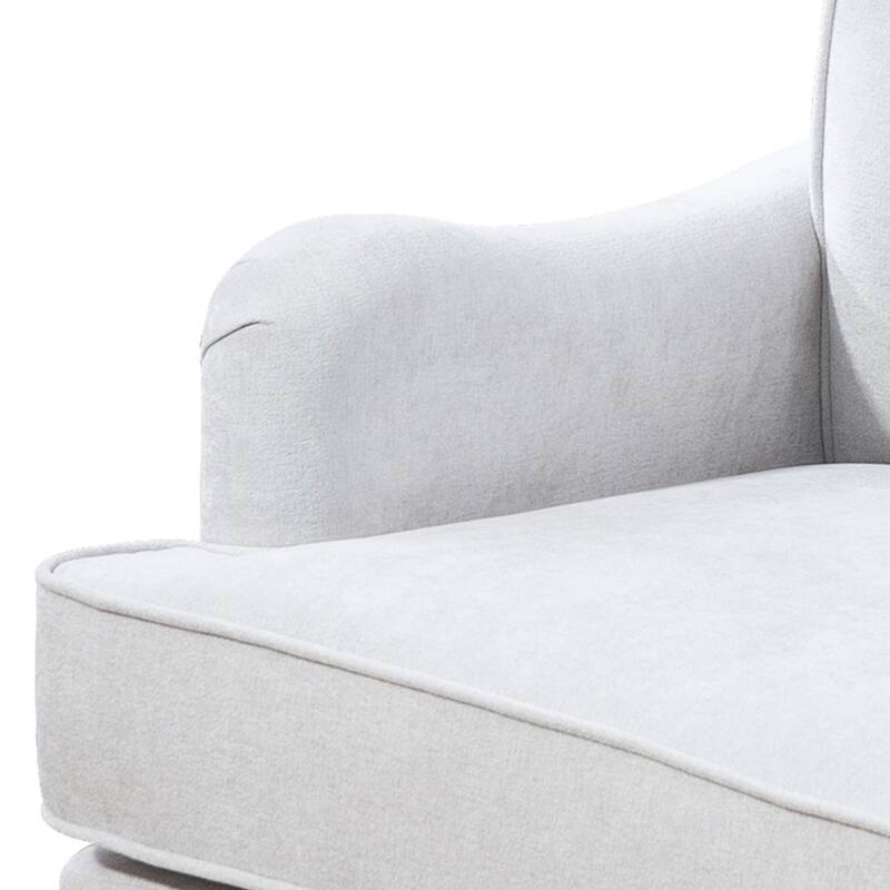 Accent Chair With Comfy Chenille Club Fabric