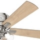preview thumbnail 14 of 18, Hunter 52" Crestfield Low Profile Ceiling Fan with 3-Light LED Light Kit and Pull Chain - Casual, Farmhouse, Rustic