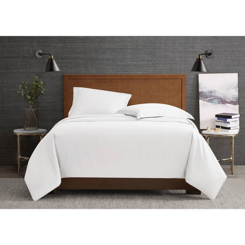 London Fog Garment Wash Solid 3 Piece Duvet Cover Set