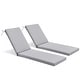 preview thumbnail 136 of 135, Pellebant Outdoor Patio Chaise Lounge Cushion 2PC-80" - Light Grey