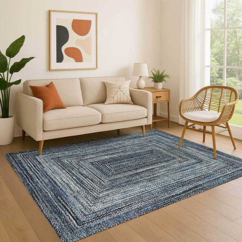 Premium Washable Super Soft Modern Dimensions Mayfield Rug - Blue - 3' x 5'