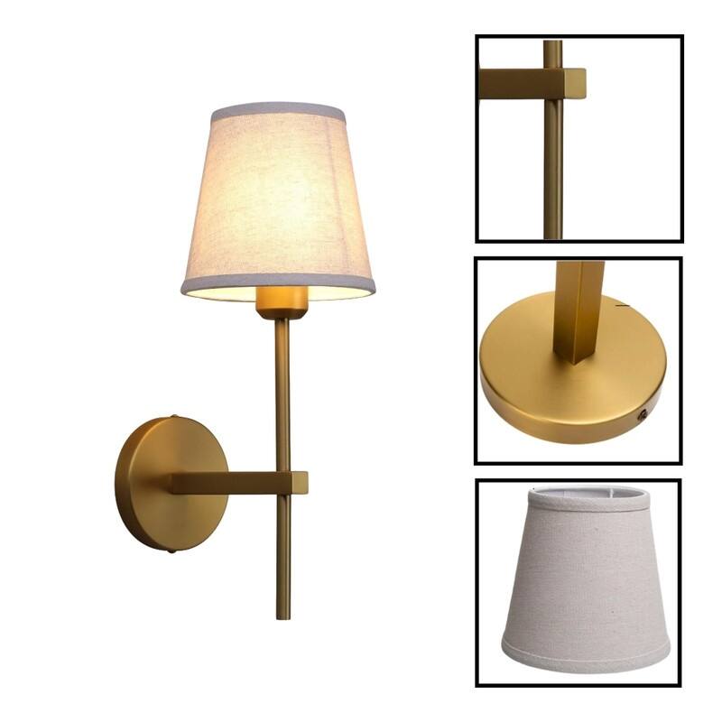 E26 lighting bulbs antique gold vanity and mirror fabric, metal wall sconces