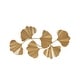 preview thumbnail 2 of 6, Madison Park Faye Gold Foil Metal Ginkgo Leaf Wall Decor