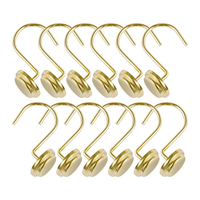 Utopia Alley Rust Resistant Metal Shower Curtain Rings for Bathroom, Set of 12