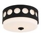 preview thumbnail 2 of 4, Kirby 2 Light Black Forged Ceiling Mount - 13.37'' W x 6.87'' H