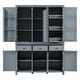 preview thumbnail 9 of 36, reestanding Kitchen Pantry Cupboard Storage Cabinet with Door Shelves