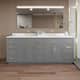 Option Dark Gray / White Quartz Top / Brushed Gold