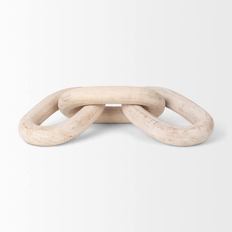 Tayla Large Black-Brown Wood Chain Link - 9.5L x 2.0W x 21.0H