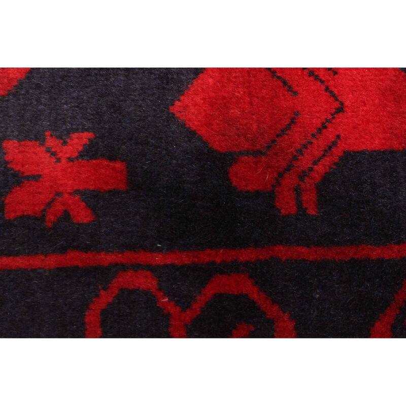 ECARPETGALLERY Hand-knotted Teimani Dark Navy Wool Rug - 2'8 x 4'6