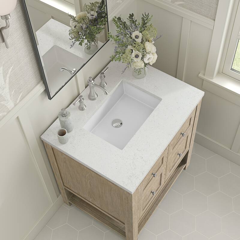 James Martin Vanities Breckenridge 30" Single Vanity, Whitewashed Oak