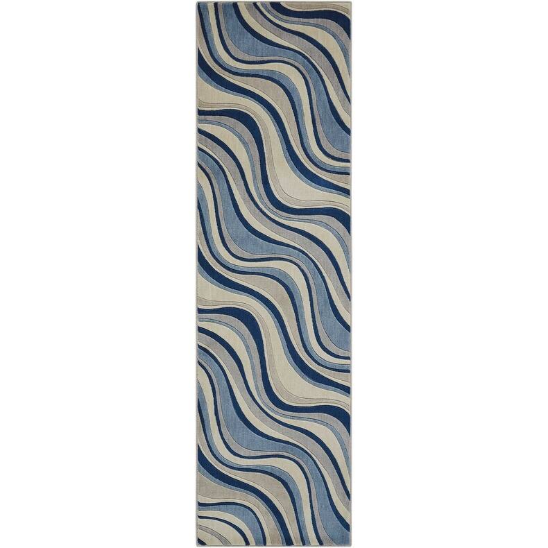 Nourison Somerset Modern Transitional Wave Area Rug