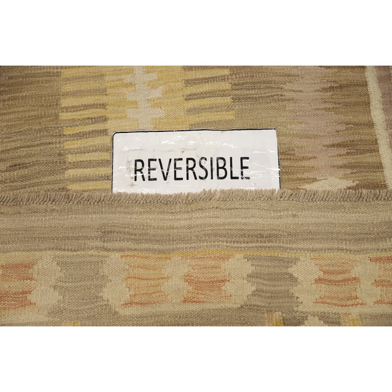 Hand Woven Oriental 100% Wool Carpet Southwestern Tribal Multi-Colored Kilim Area Rug - 4' 10'' X 3' 5''