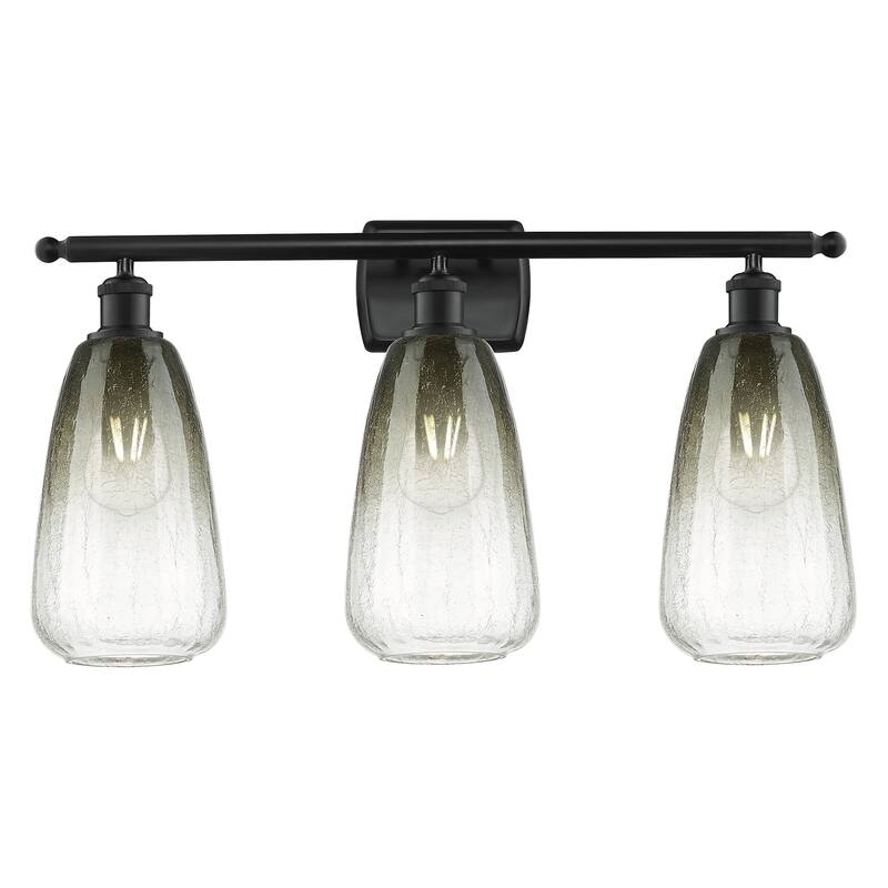 Innovations Lighting 516-3W-14-26 Brookhaven Almond Vanity Brookhaven - Matte Black / Slate