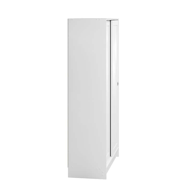 Prepac Elite Plus 38" W White Storage Cabinet, 65" Tall Pantry Cupboard with 2 Fixed and 4 Adjustable Shelves
