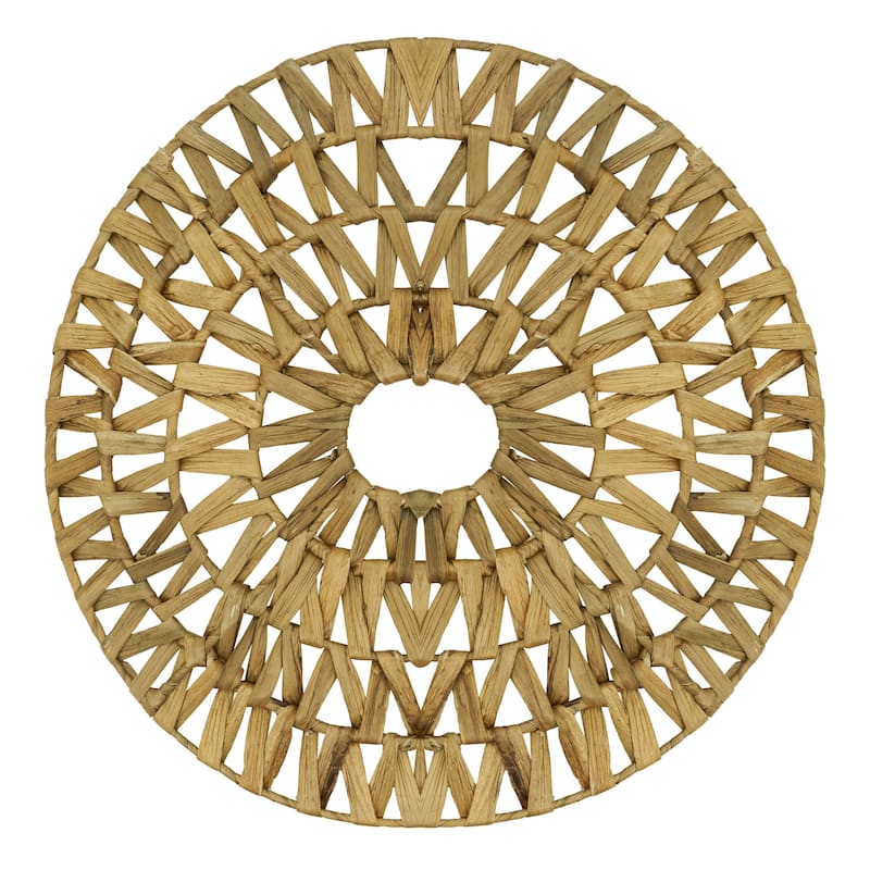 Woven Water Hyacinth Design Table Mats (Set of 4) - 15"